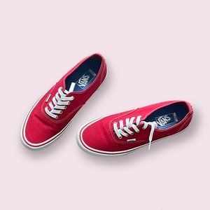 Red authentic Vans